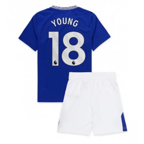 Everton Ashley Young #18 Replika Babytøj Hjemmebanesæt Børn 2024-25 Kortærmet (+ Korte bukser)